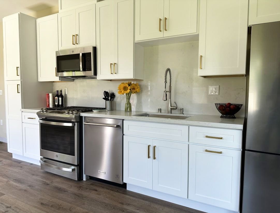 Compact kitchen in a garage conversion ADU