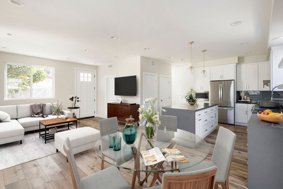 Open-plan ADU living space