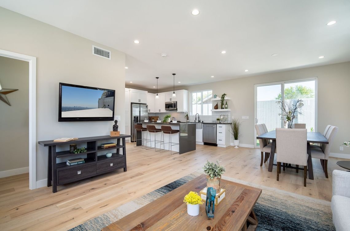 Open-plan ADU living area